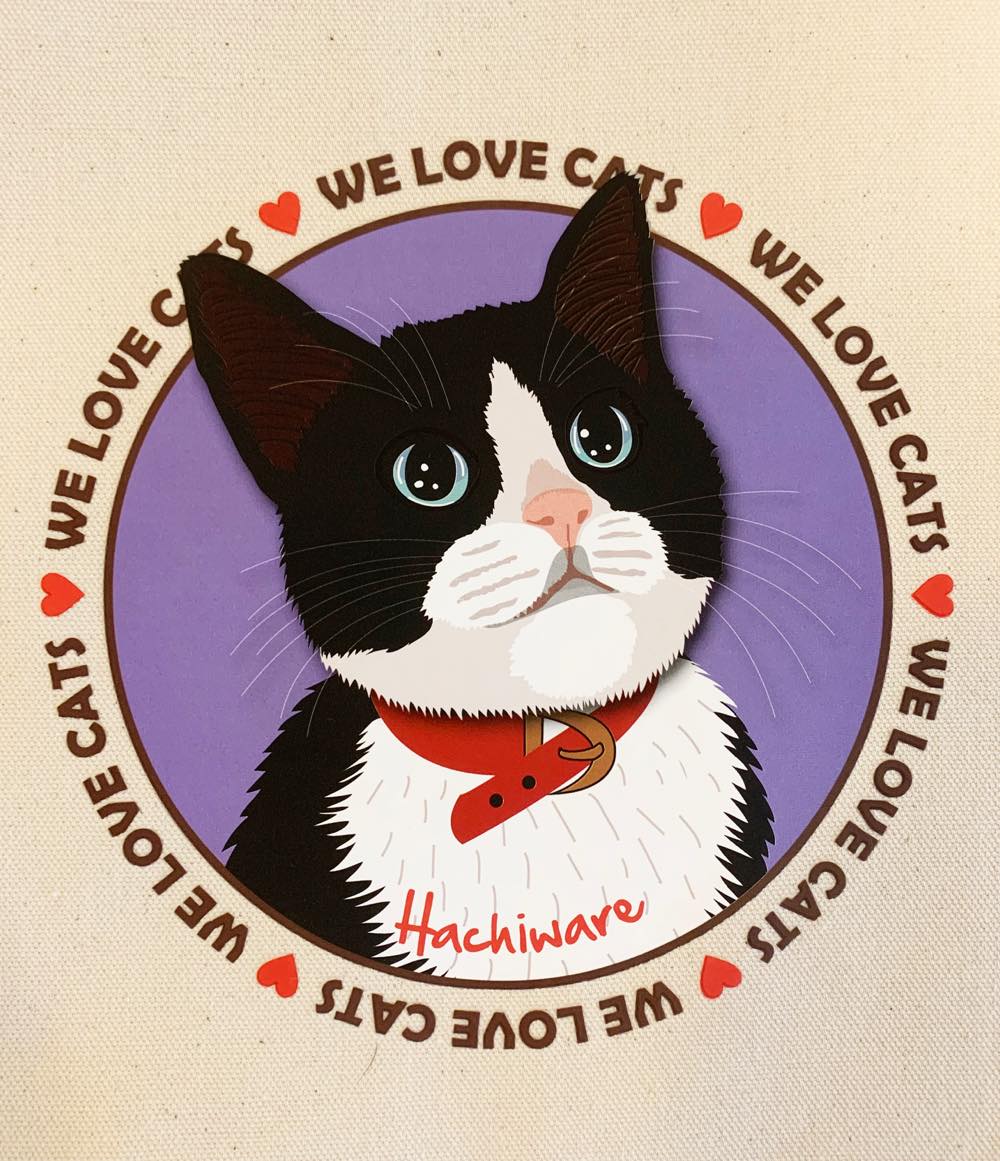 le Bonbon(ル ボンボン)　トートバッグ はちわれ Hachiware 猫 イラスト バッグ