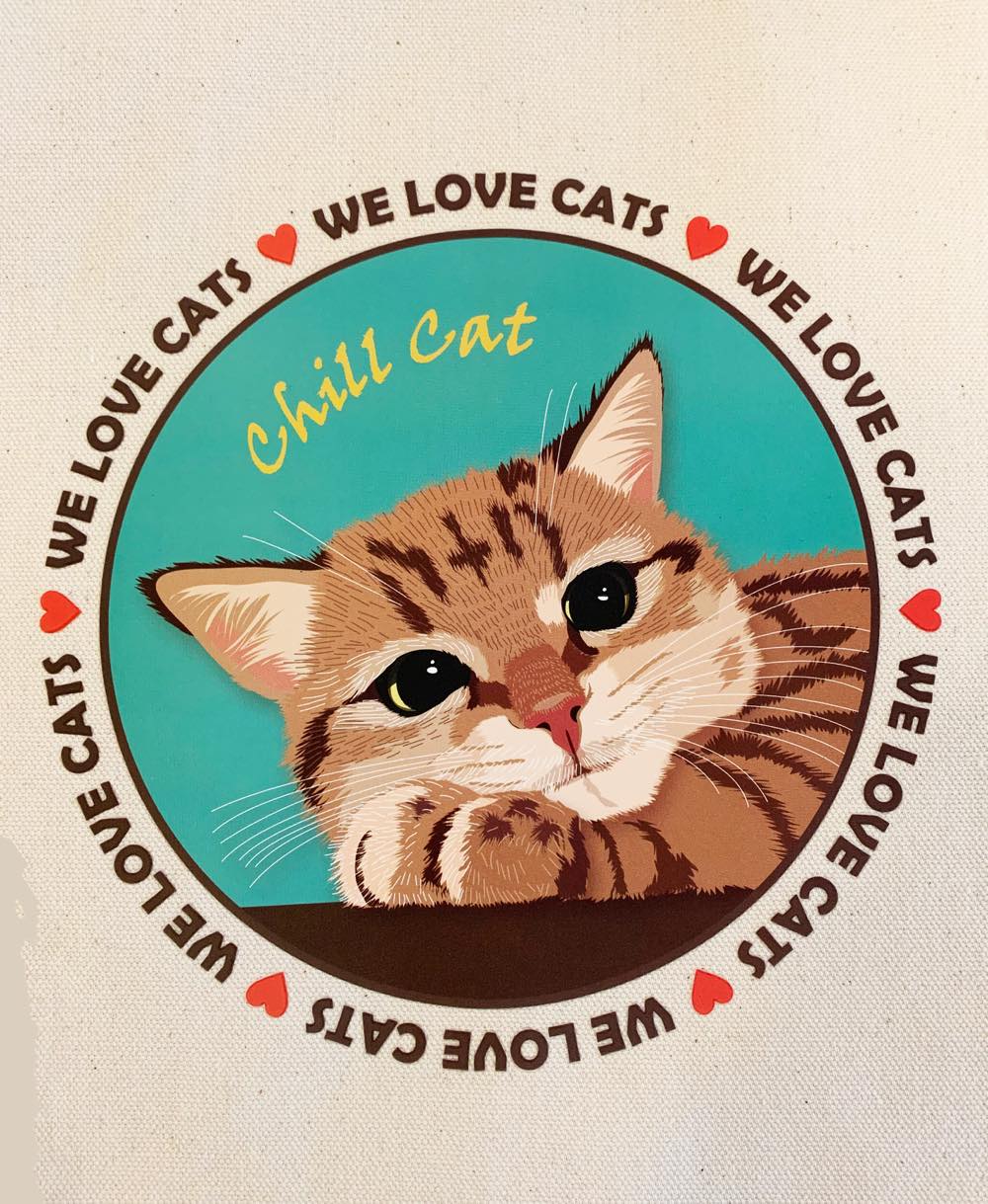 le Bonbon(ル ボンボン)　トートバッグ くつろぎ猫 Relaxed Cat 猫 イラスト バッグ