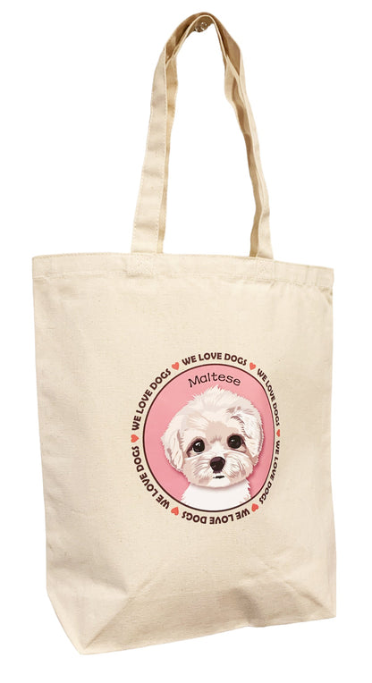 le Bonbon(ル ボンボン)　トートバッグ マルチーズ Maltese 犬イラスト バッグ