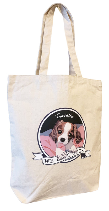 le Bonbon(ル ボンボン)　トートバッグ キャバリア  Cavalier 犬イラスト バッグ