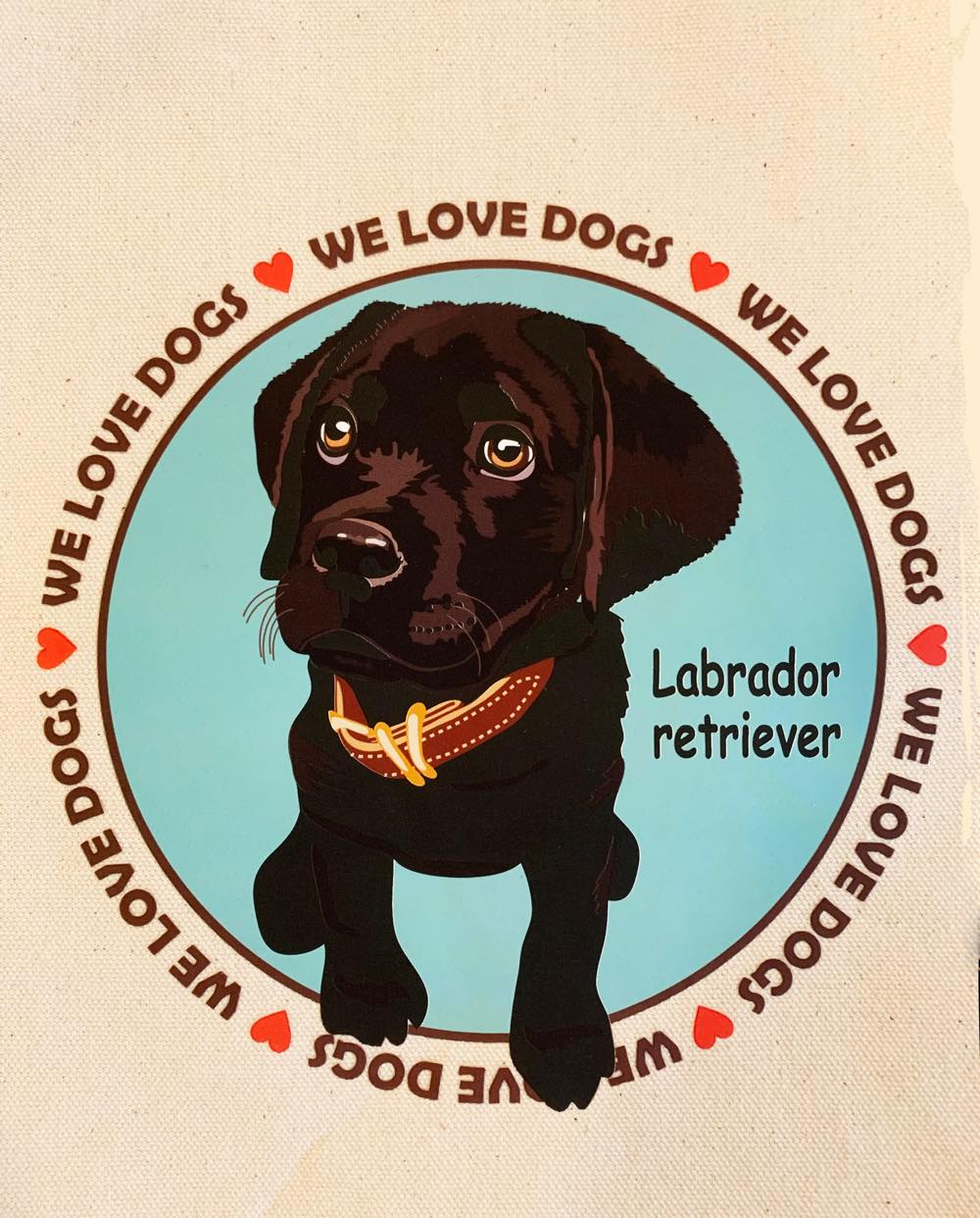le Bonbon(ル ボンボン)　トートバッグ ラブラドールレトリバー Labrador Retriever 犬イラスト バッグ