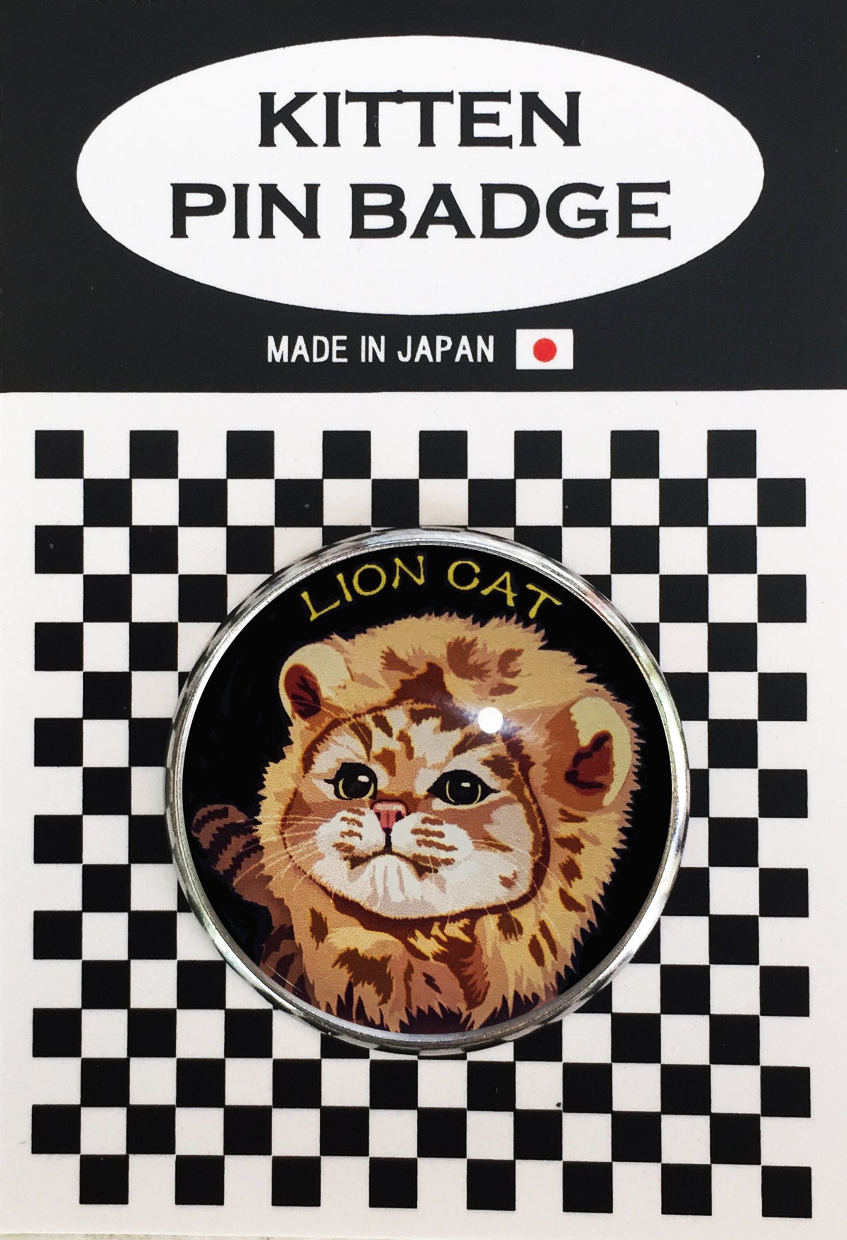 猫 ピンバッジ ライオンキャット BK ピンバッチ 猫 ブローチ 猫ピン