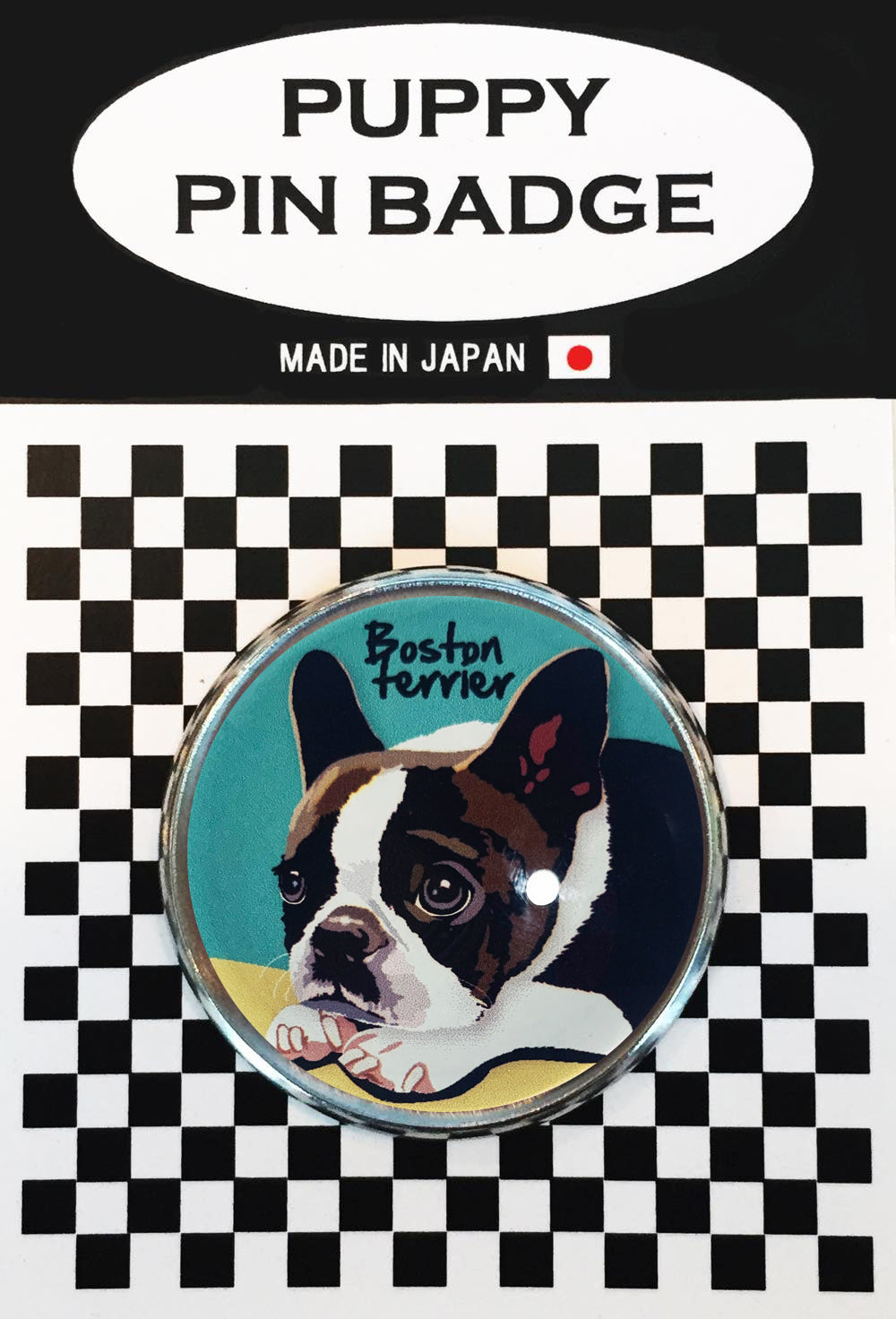 le Bonbon(ル ボンボン) ピンバッジ 犬 ボストンテリア BL ピンバッチブローチ 犬 ピンバッジ 犬 ブローチ 犬