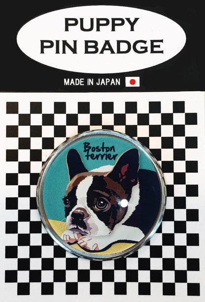 le Bonbon(ル ボンボン) ピンバッジ 犬 ボストンテリア BL ピンバッチブローチ 犬 ピンバッジ 犬 ブローチ 犬