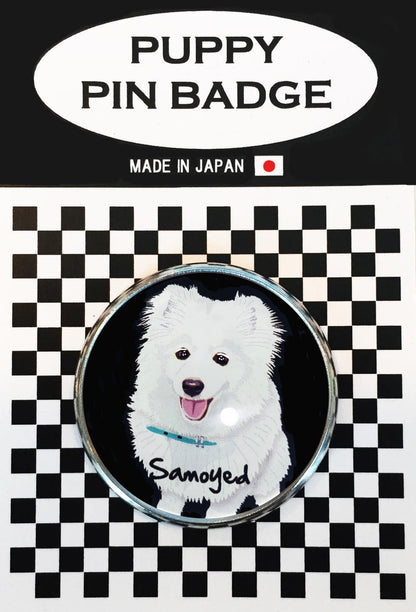 le Bonbon(ル ボンボン) ピンバッジ 犬 サモエドBK ピンバッチブローチ 犬 ピンバッジ 犬 ブローチ 犬