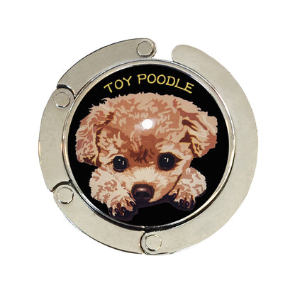 バッグハンガーtoy poodle BK バッグフック バッグ掛け 犬 バッグハンガー