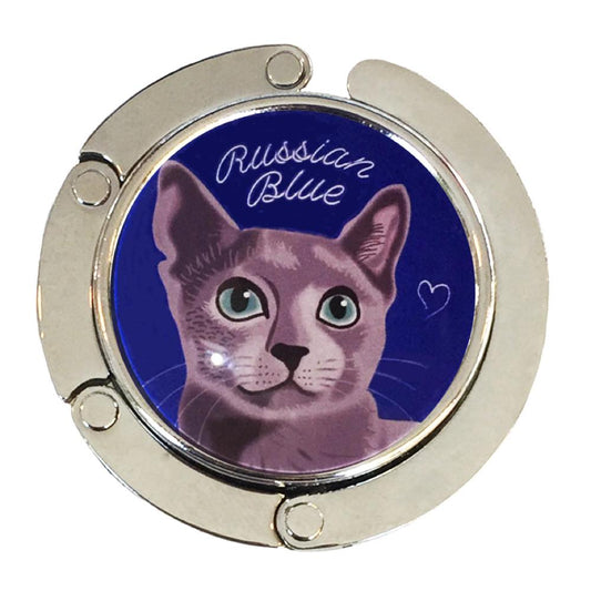 バッグハンガー ロシアンブルー Ｎｖ バッグフック バッグ掛け 猫 バッグハンガー